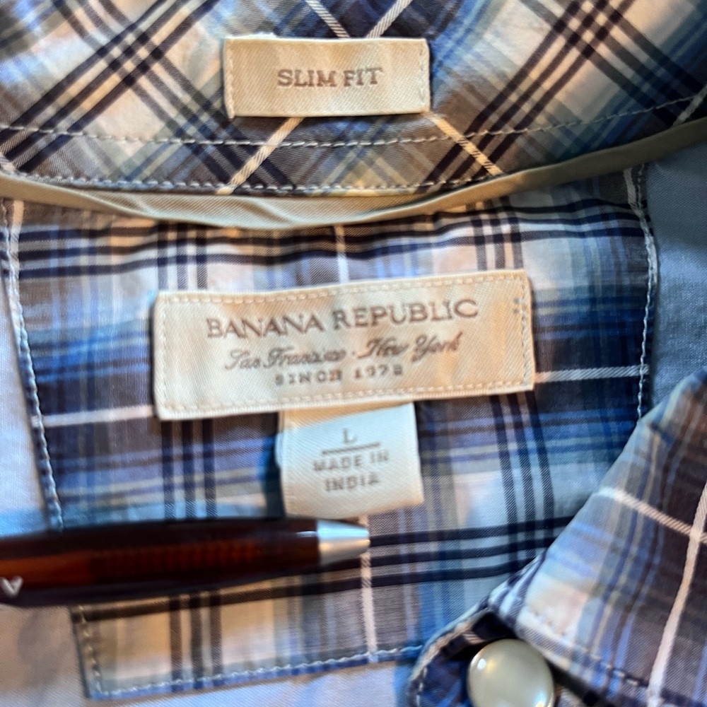 Banana Republic size large western button down.